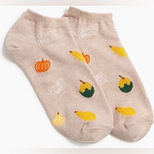 NWT J. Crew Multi-Color Pumpkin Gourd Ankle Socks
